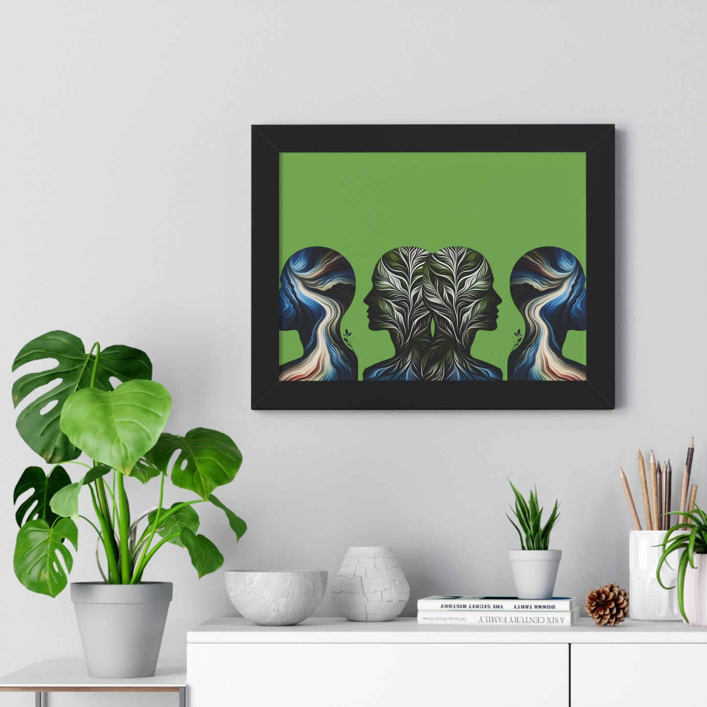 Poster Print - Nature Inspired Faceless Silhouette Design