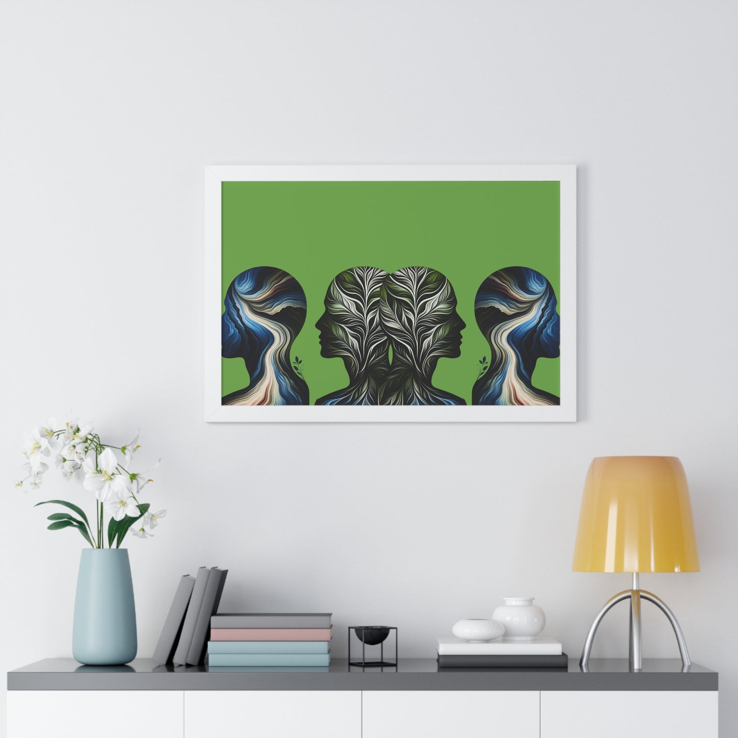 Poster Print - Nature Inspired Faceless Silhouette Design