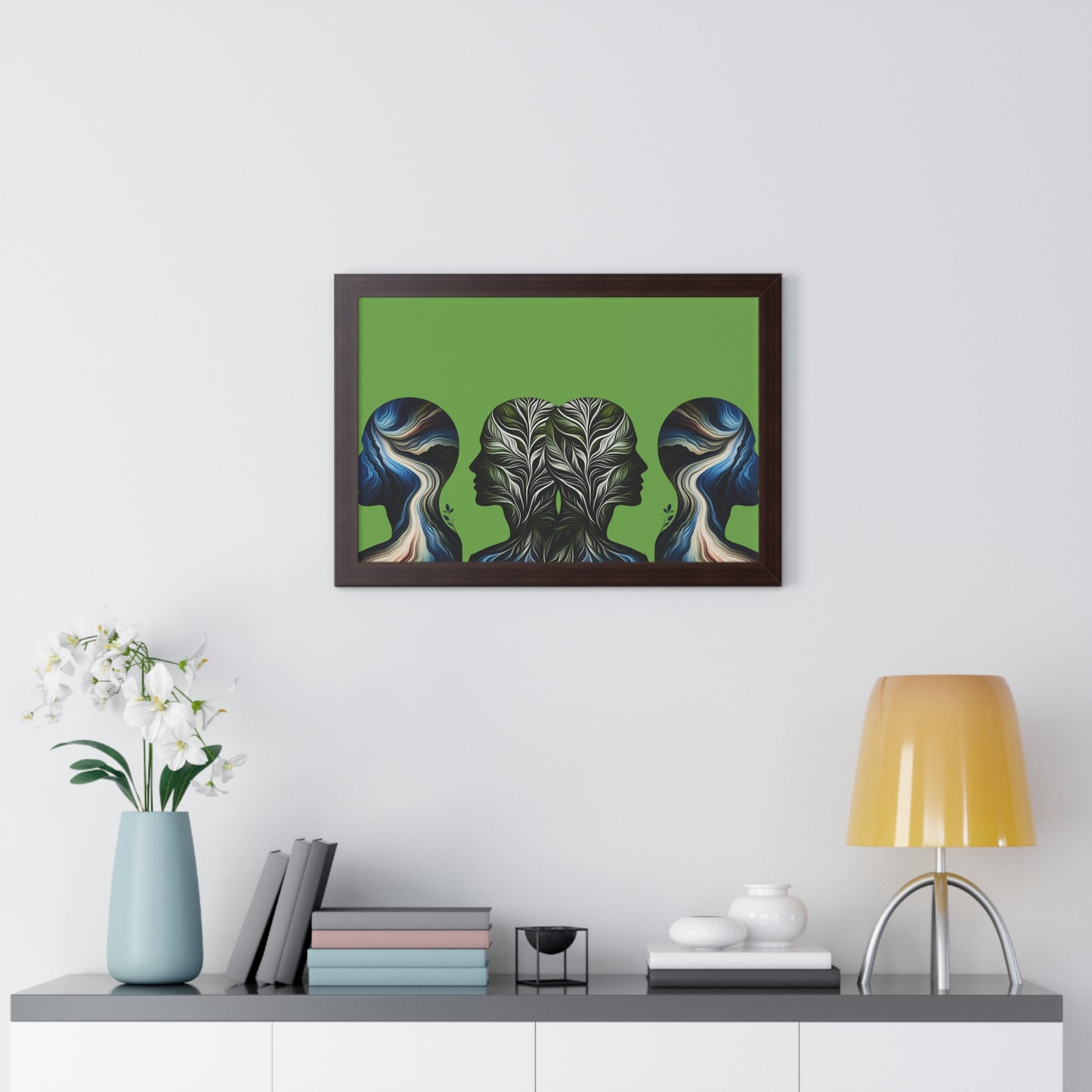 Poster Print - Nature Inspired Faceless Silhouette Design