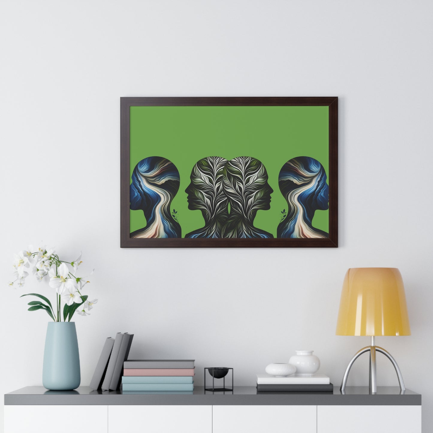 Poster Print - Nature Inspired Faceless Silhouette Design