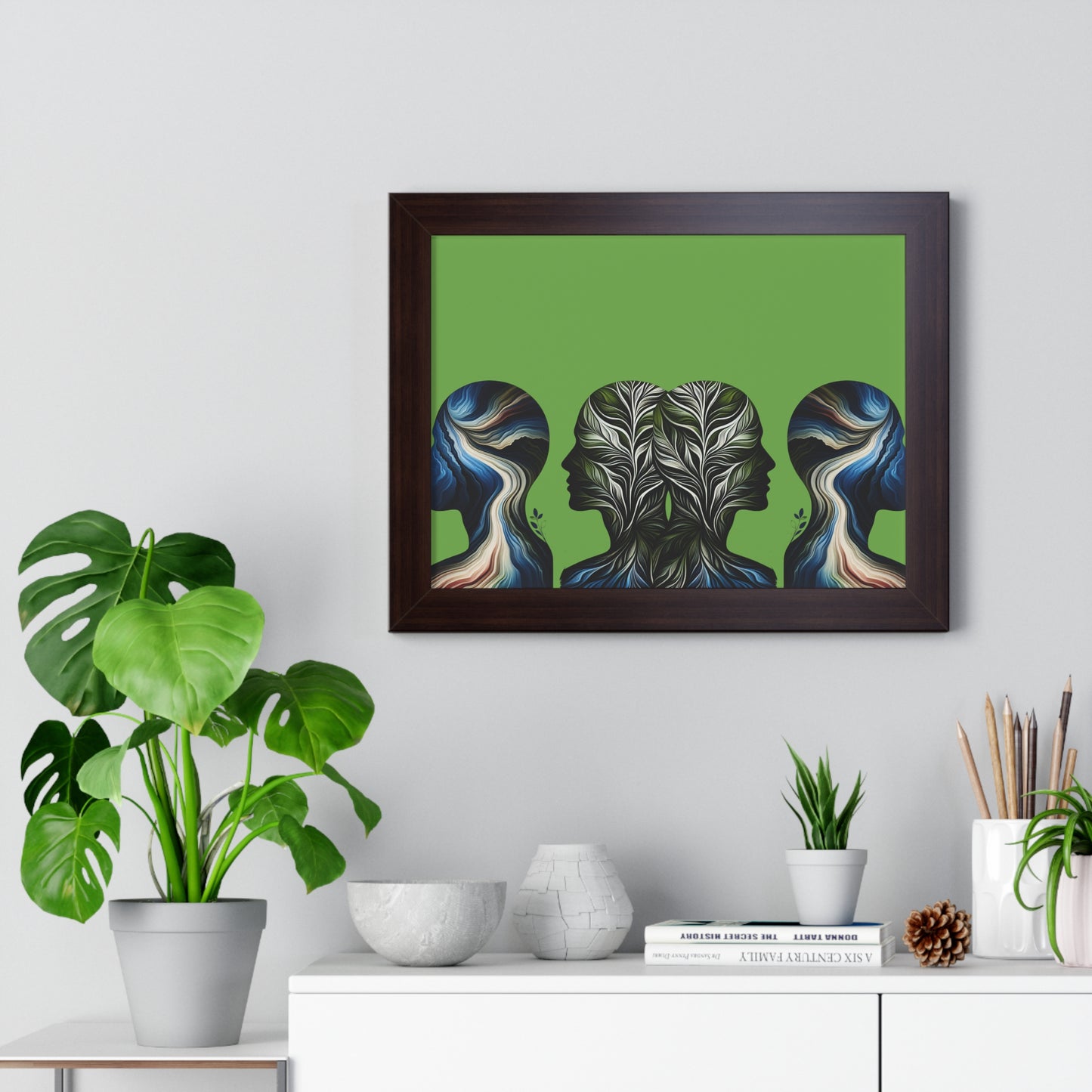 Poster Print - Nature Inspired Faceless Silhouette Design