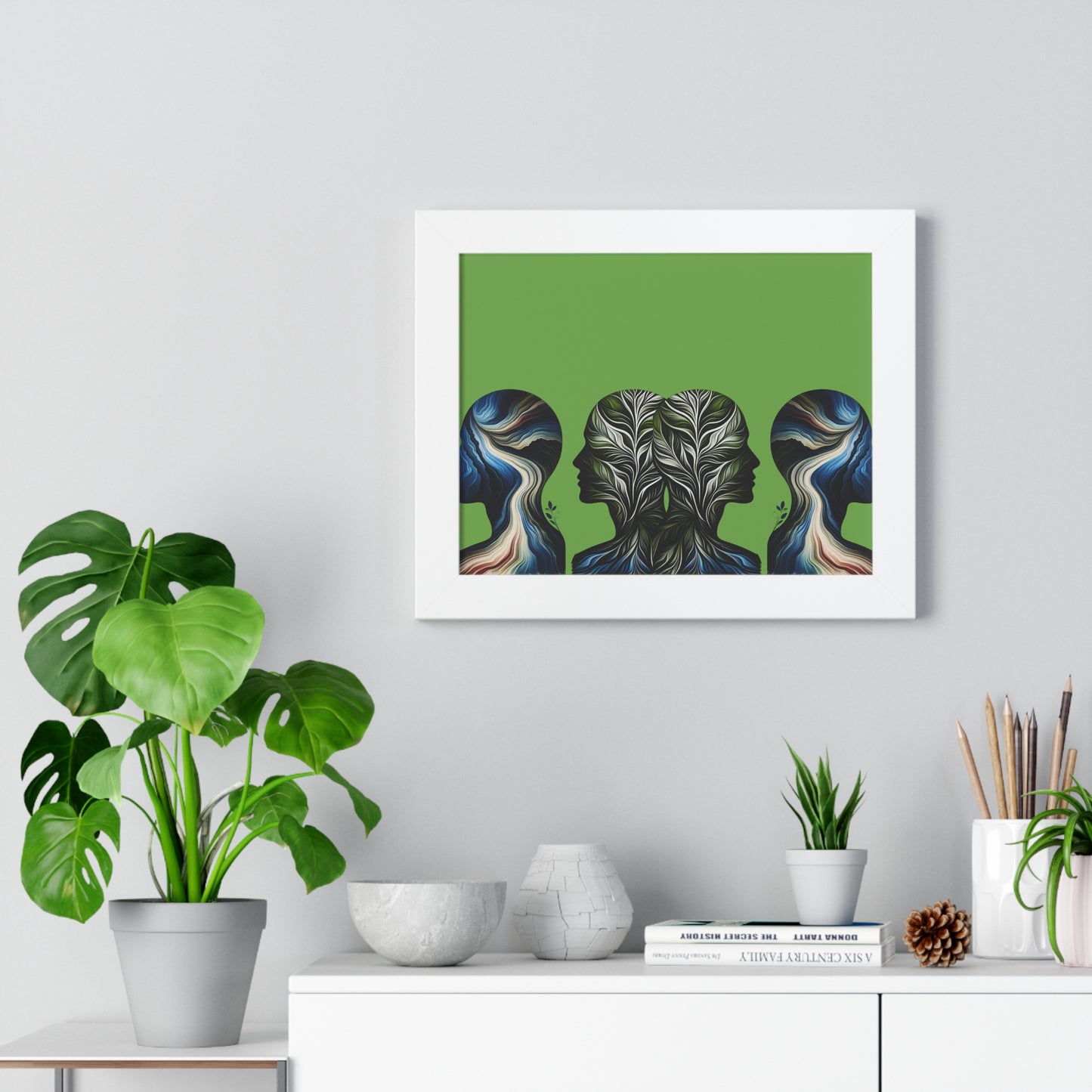 Poster Print - Nature Inspired Faceless Silhouette Design