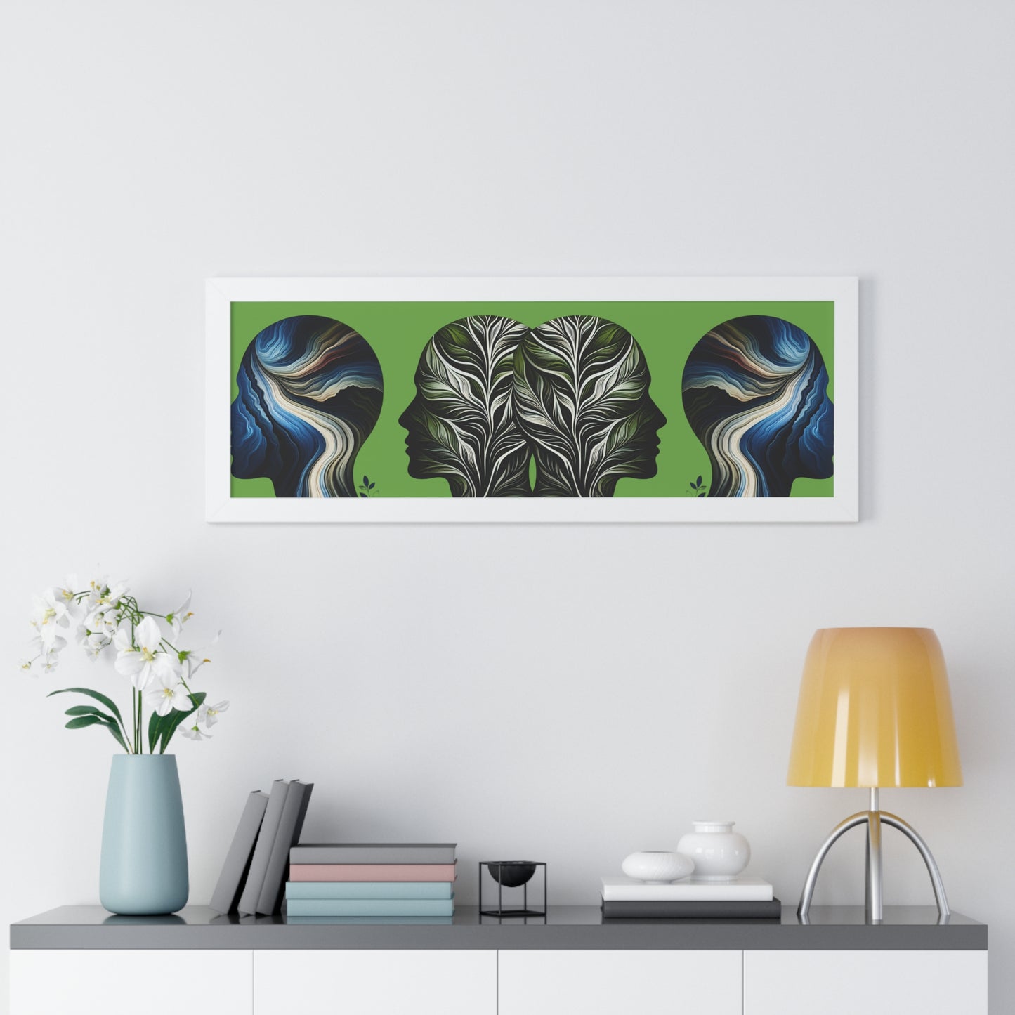 Poster Print - Nature Inspired Faceless Silhouette Design