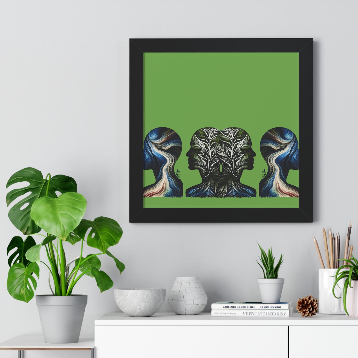 Poster Print - Nature Inspired Faceless Silhouette Design