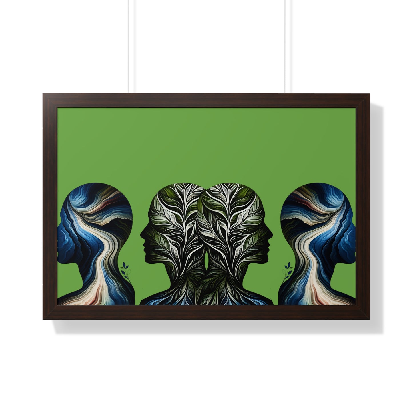 Poster Print - Nature Inspired Faceless Silhouette Design