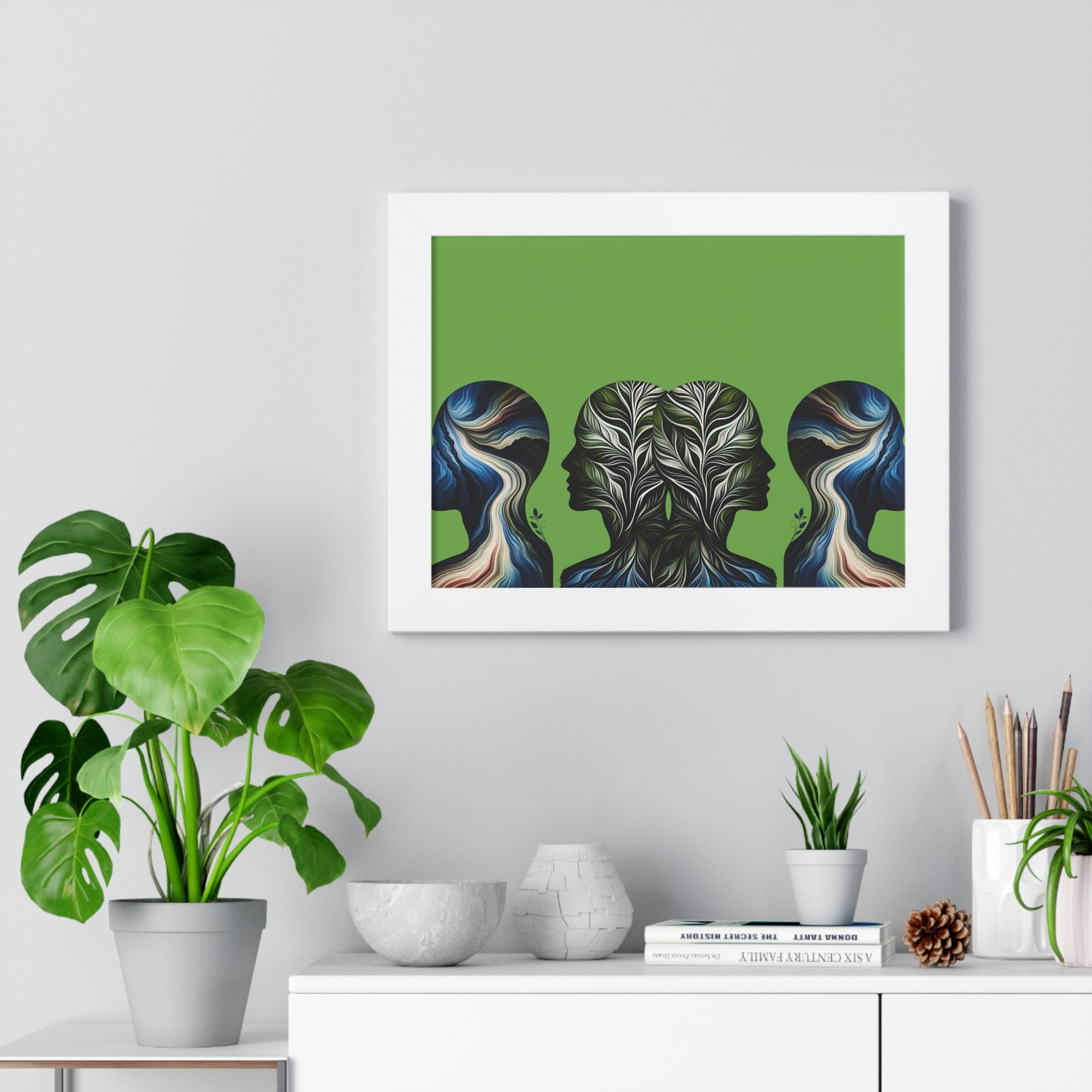 Poster Print - Nature Inspired Faceless Silhouette Design