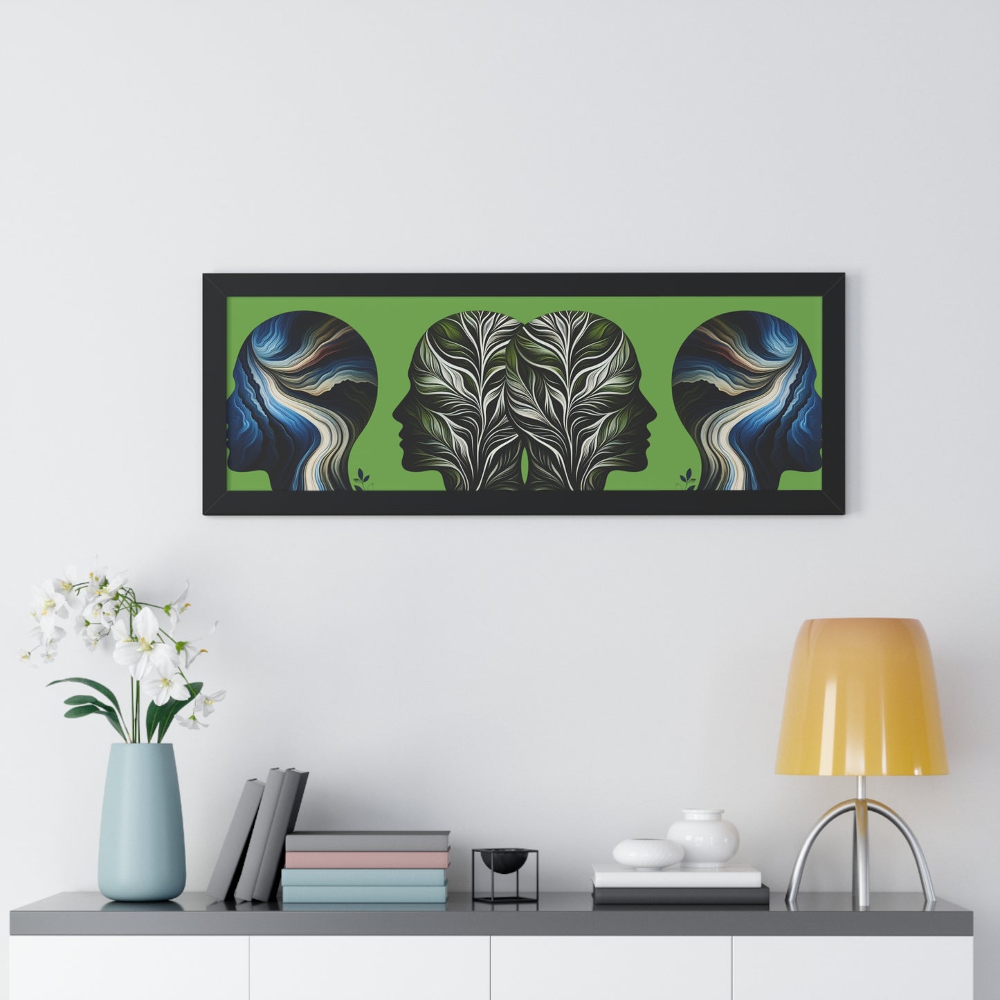 Poster Print - Nature Inspired Faceless Silhouette Design