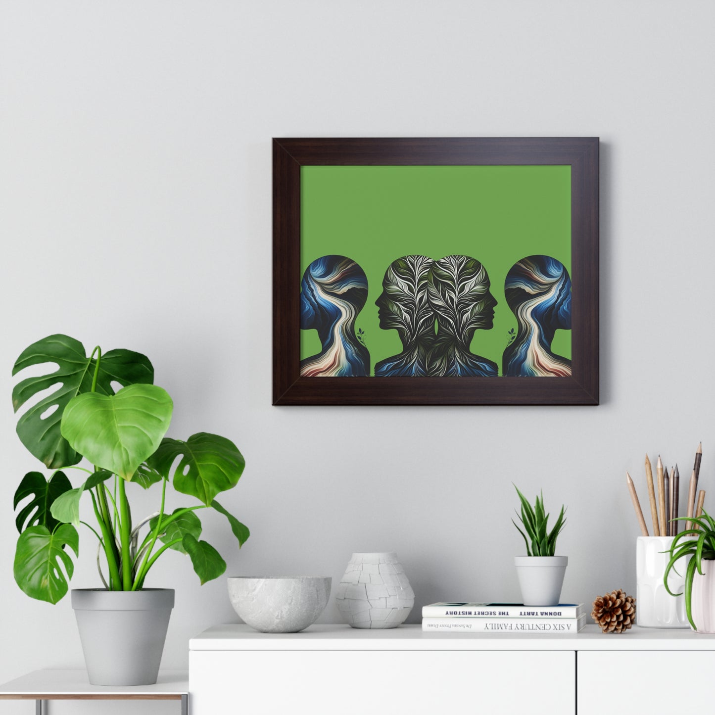 Poster Print - Nature Inspired Faceless Silhouette Design