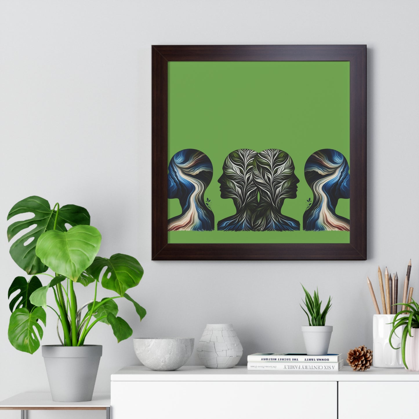 Poster Print - Nature Inspired Faceless Silhouette Design