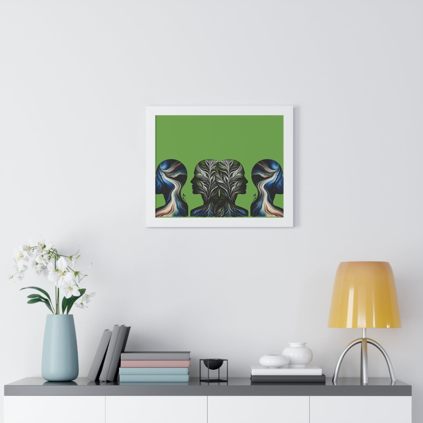 Poster Print - Nature Inspired Faceless Silhouette Design