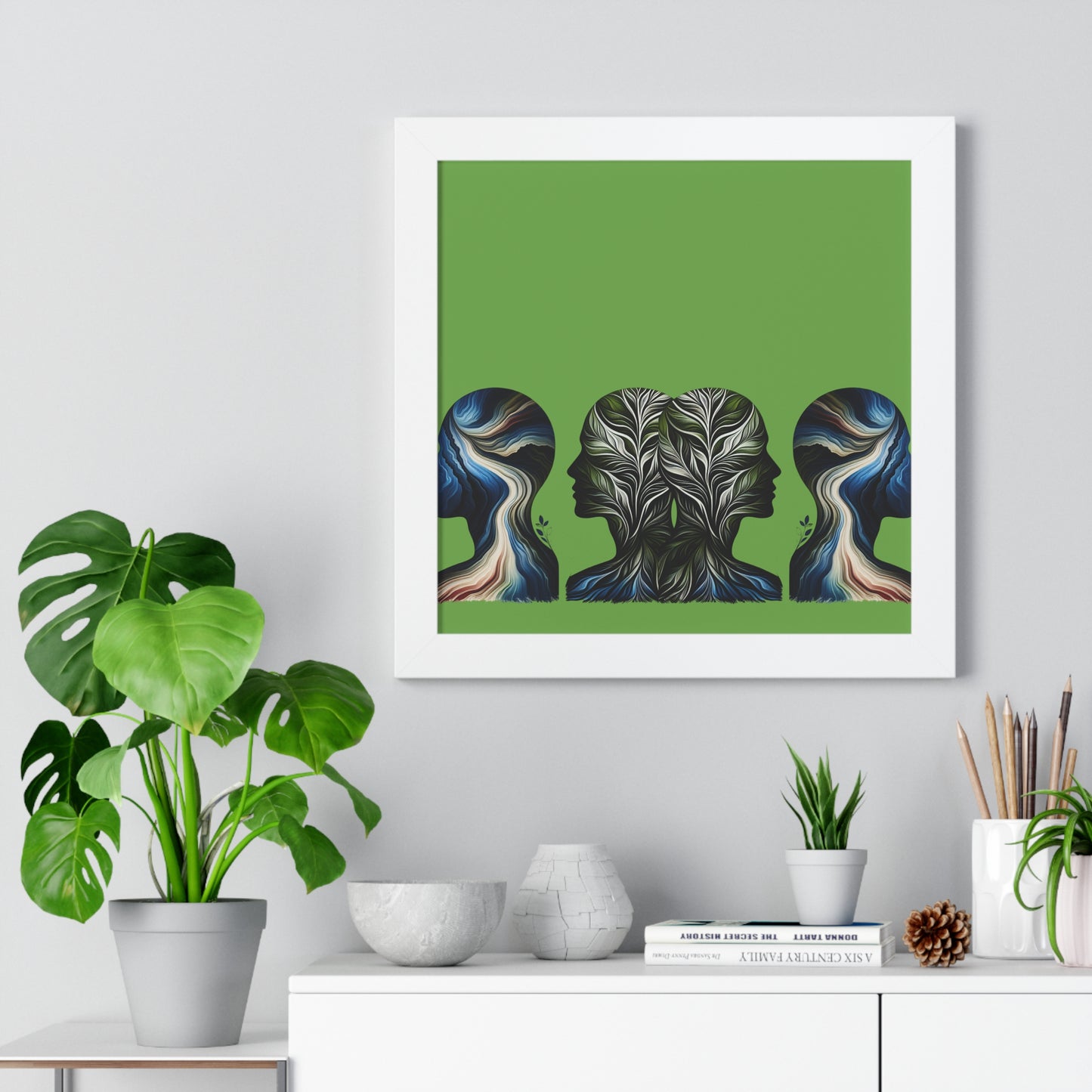 Poster Print - Nature Inspired Faceless Silhouette Design