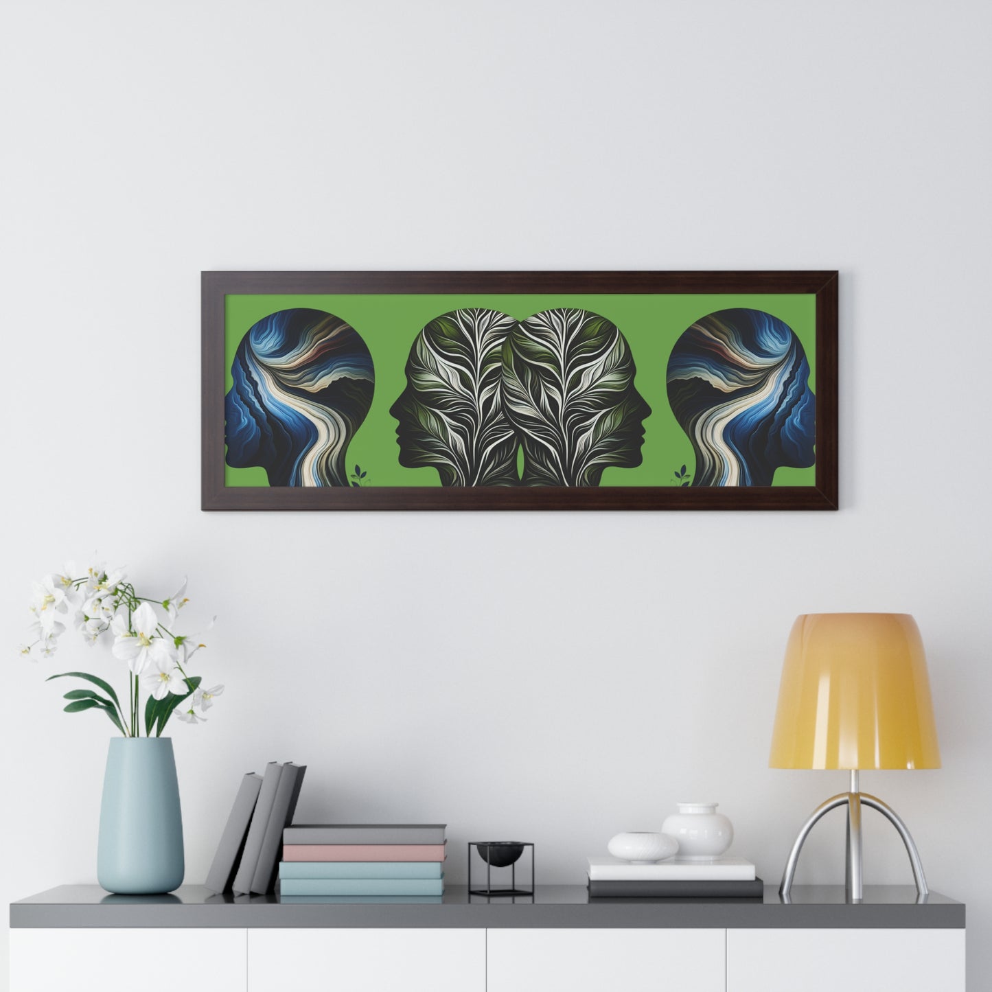 Poster Print - Nature Inspired Faceless Silhouette Design